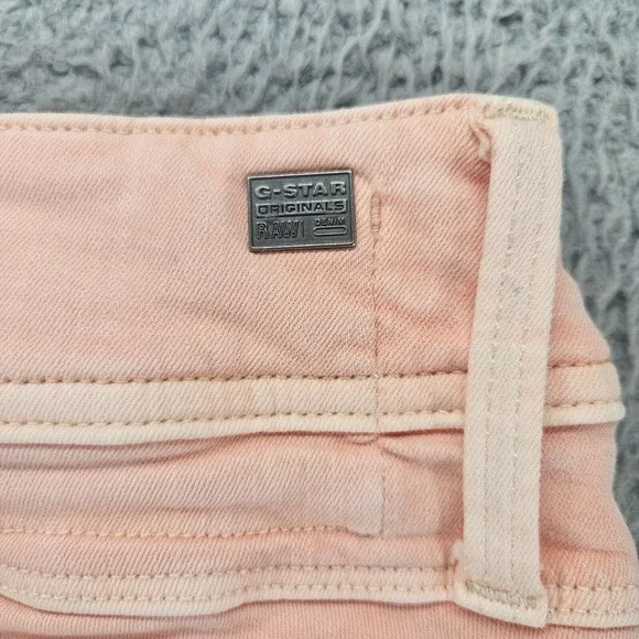 G-Star Jeans Women's Size 24W Orange Pastel Color Zip Fly Skinny 25x32 - Picture 9 of 16
